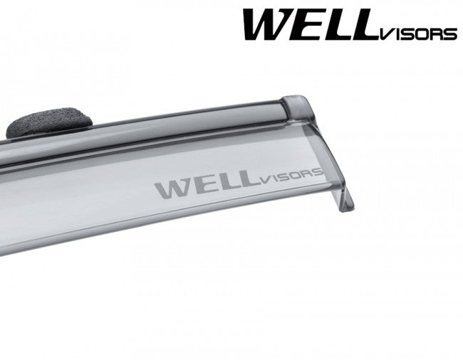 WellVisors Window Deflectors for Hyundai Elantra Sedan 2017+ with Black trim