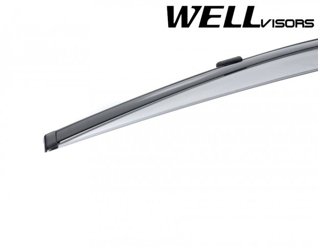 WellVisors Window Deflectors for Hyundai Elantra Sedan 2017+ with Black trim