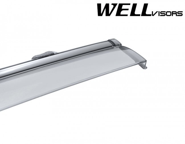 WellVisors Window Deflectors for Hyundai Elantra Sedan 2017+ with Black trim
