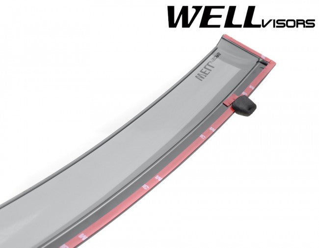 WellVisors Window Deflectors for Hyundai Elantra Sedan 2017+ with Black trim