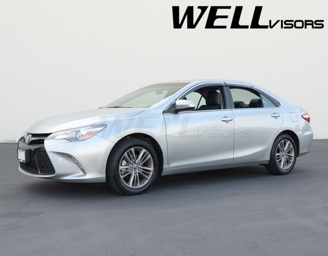 WellVisors Side Window Deflectors Toyota Camry 15-17 With Chrome Trim