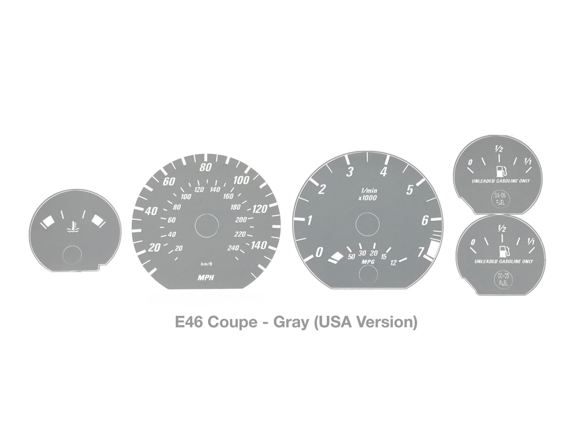 BMW E46 Coupe (Non - M3) - Cluster Overlays