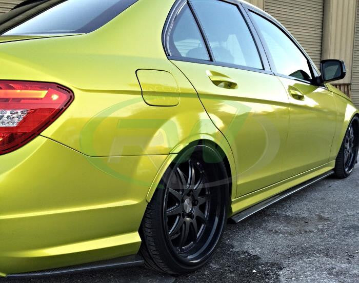 Mercedes W204 C63 RW Carbon Fiber Side Skirt Extensions