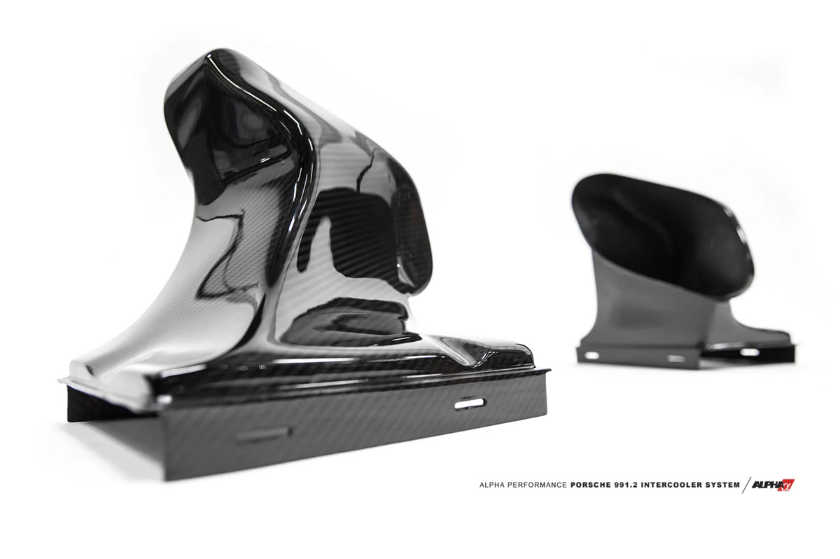 AMS Performance Intercooler Upgrade Kit with Carbon Fiber Shrouds for Porsche 991.2 Carrera Base / S / 4S / T / GTS