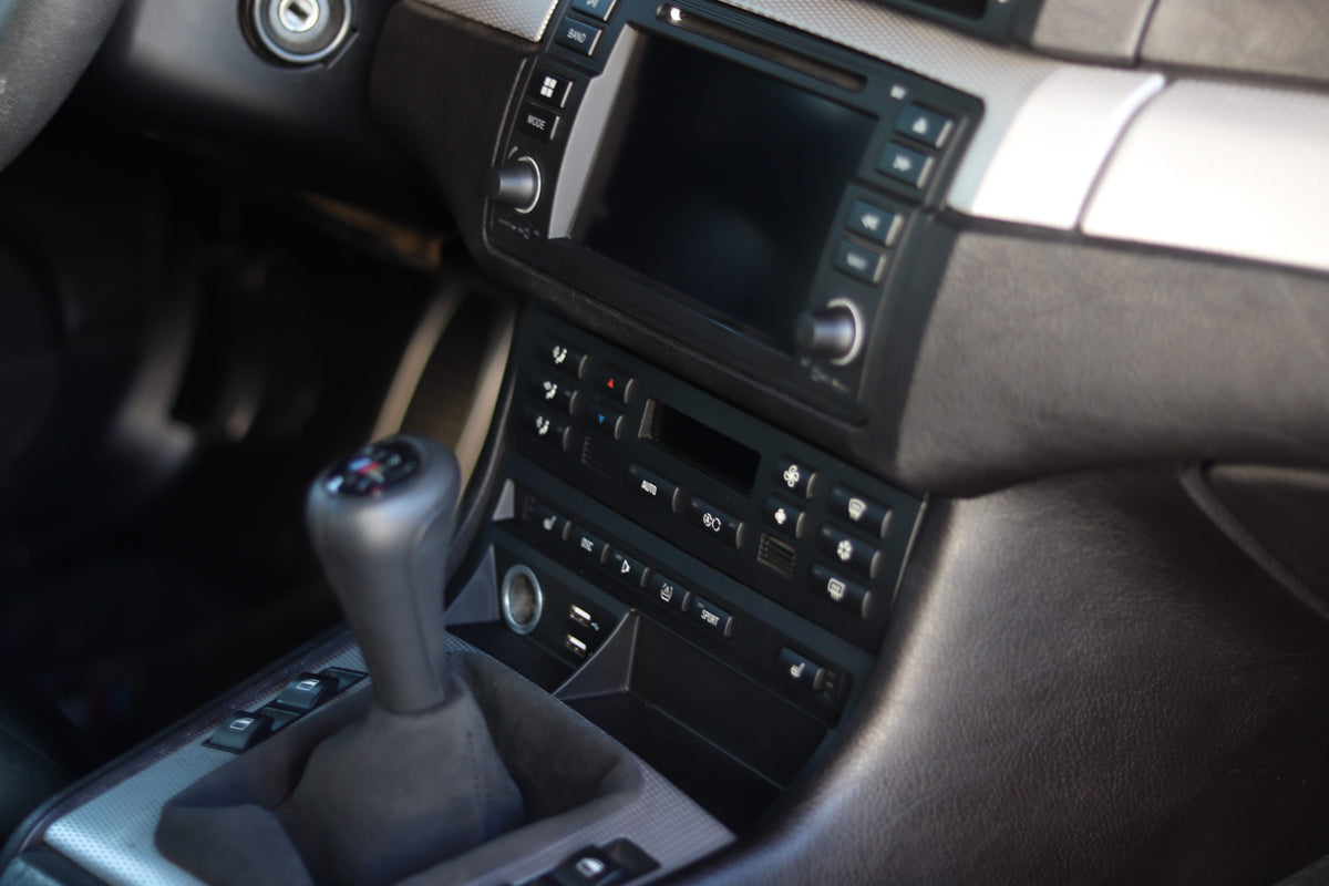 BMW E46 A/C Control Relocation Bracket with Integrated USB Ports