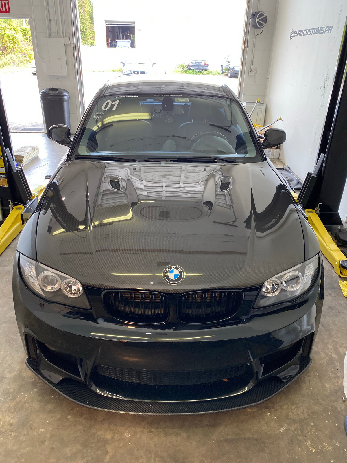 BMW E82 1 Series Carbon Fiber Front Splitter for 1M Replica Bumper