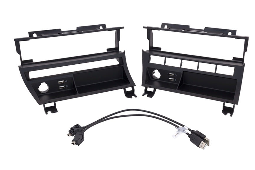 BMW E46 A/C Control Relocation Bracket with Integrated USB Ports