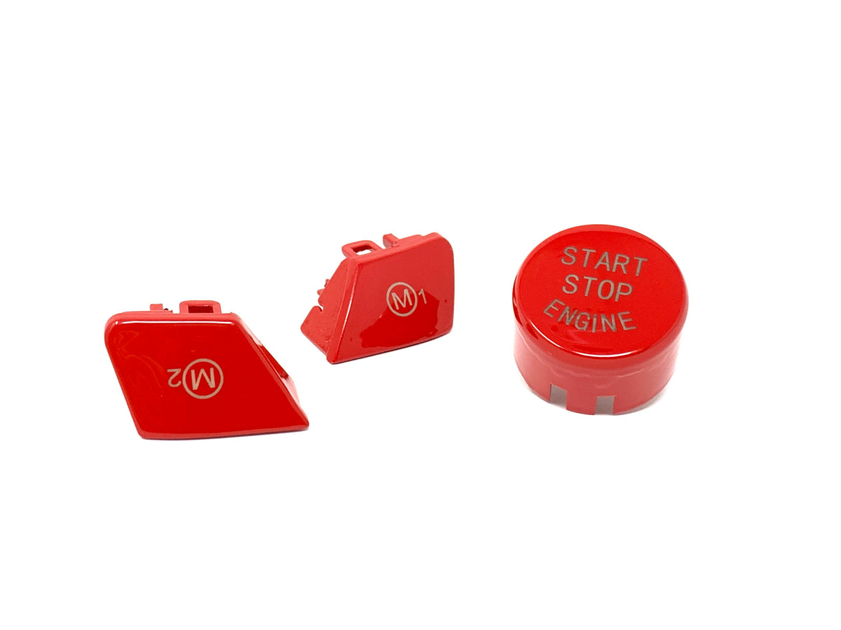BMW F80 M3, F82 M4 and F83 M3 Red Start/Stop Button & M1 and M2 Combo