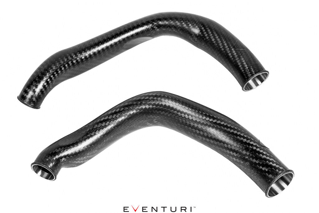 Eventuri matte-carbon S55 charge pipes for BMW F87 M2 Competition, F80 M3 and F82/F83 M4