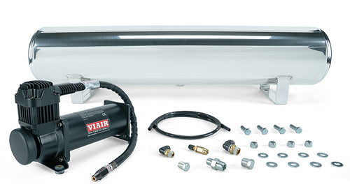 Air Lift Performance 4 gallon polished tank with VIAIR 444C black compressor, part 27806