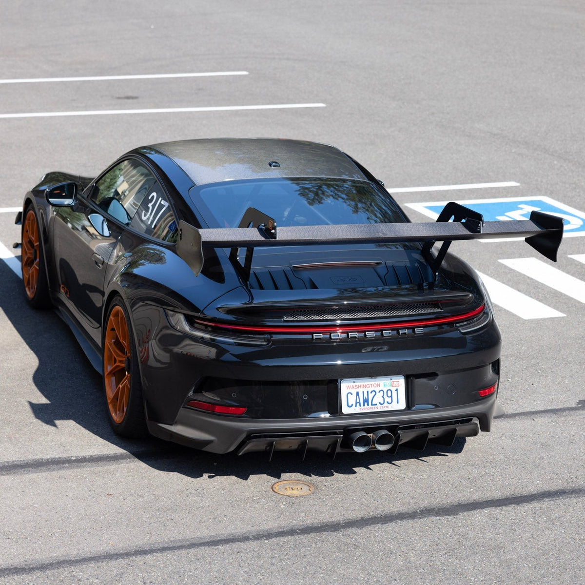 992 GT3 "Valkyrie" Carbon Swan Neck Wing Package