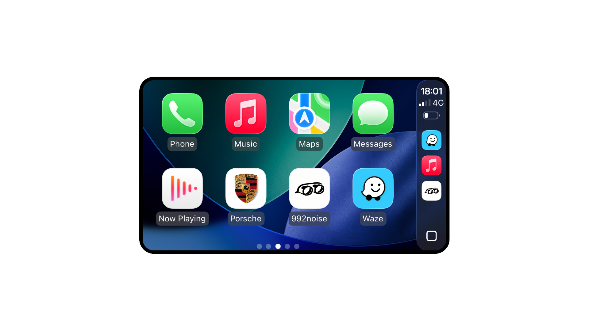 992noise exhaust valve control interface in Apple CarPlay