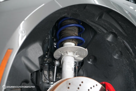 H&R Sport Spring installed on the front suspension of a BMW G80 M3