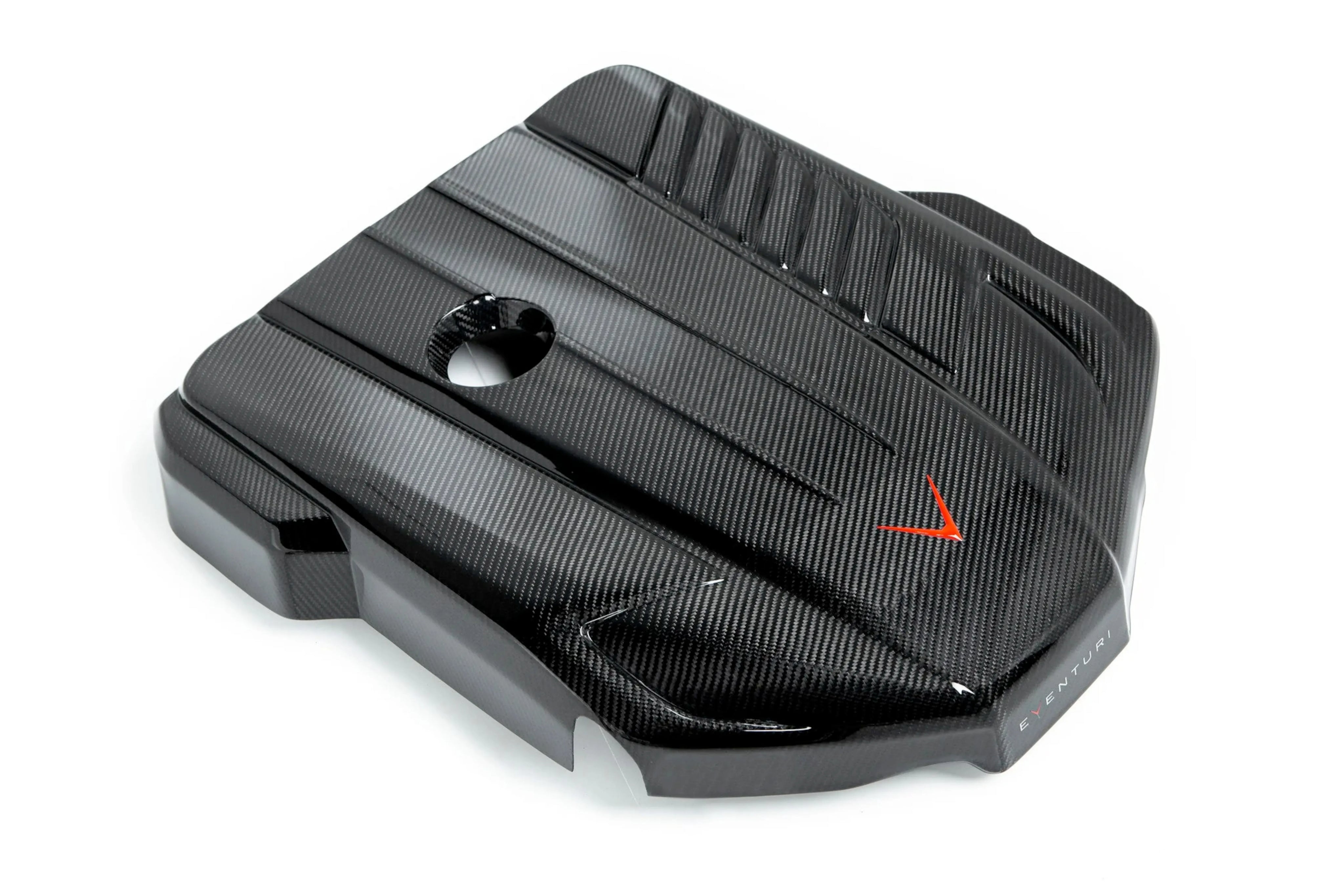 Eventuri Toyota Supra MK5 carbon engine cover front detail