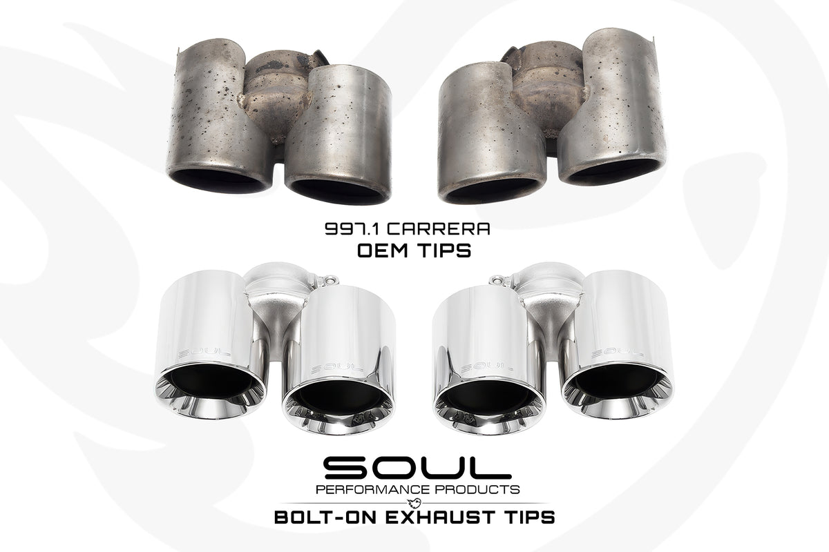 Porsche 997.1 Carrera Bolt On Exhaust Tips