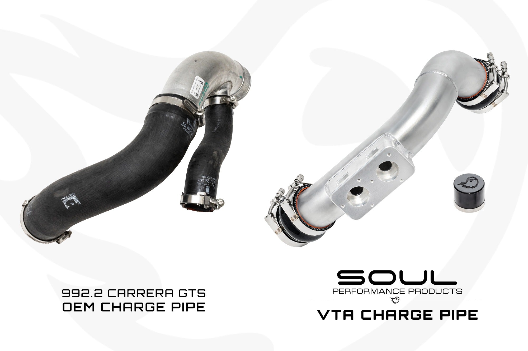 SOUL-Performance-Products-Porsche-992_2-Carrera-GTS-VTA-Charge-Pipe-OEM-Comparison