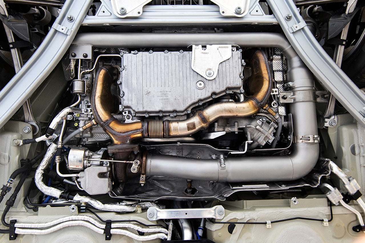 SOUL-Porsche-718-Competition-Downpipe-Installed