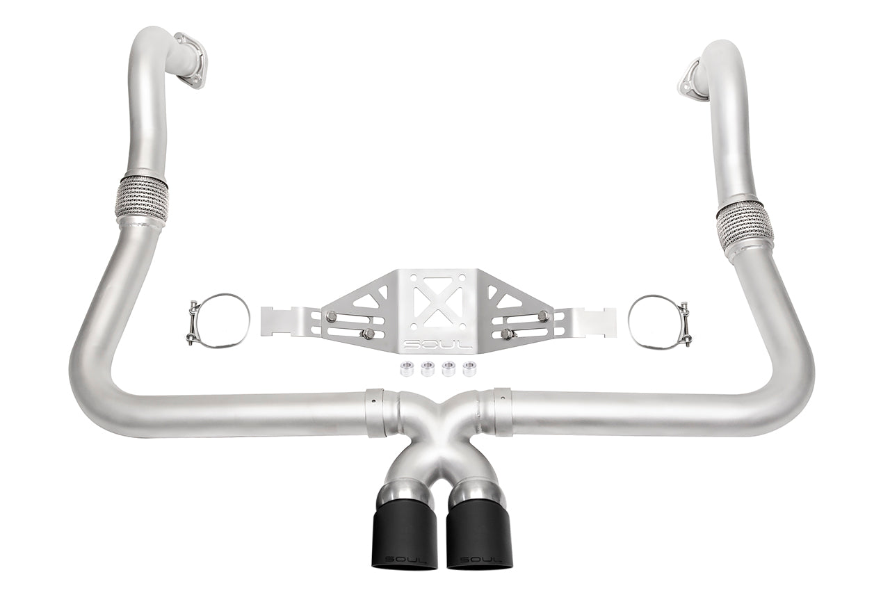 SOUL-Porsche-718-Performance-Exhaust-Product-Satin-Black-Slash-Cut-Tips-Manual-Trans
