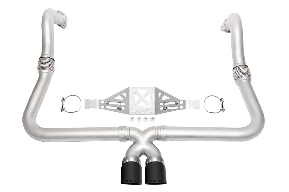 SOUL-Porsche-718-Performance-Exhaust-Product-Satin-Black-Slash-Cut-Tips-Manual-Trans