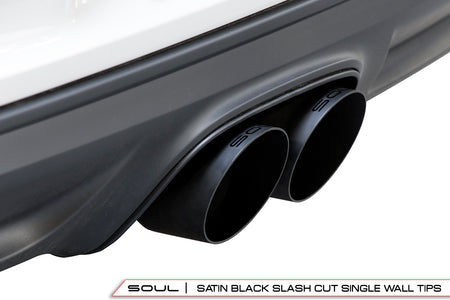 SOUL-Porsche-718-Valved-Exhaust-Product-Satin-Black-Slash-Cut-Single-Wall-Tips-Installed
