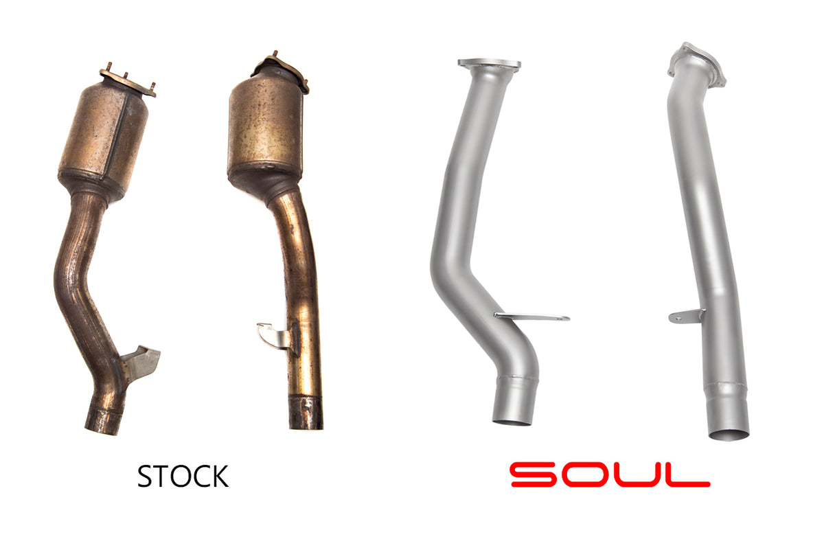 SOUL-Porsche-958-Cayenne-Secondary-Cat-Bypass-Pipes-Comparison