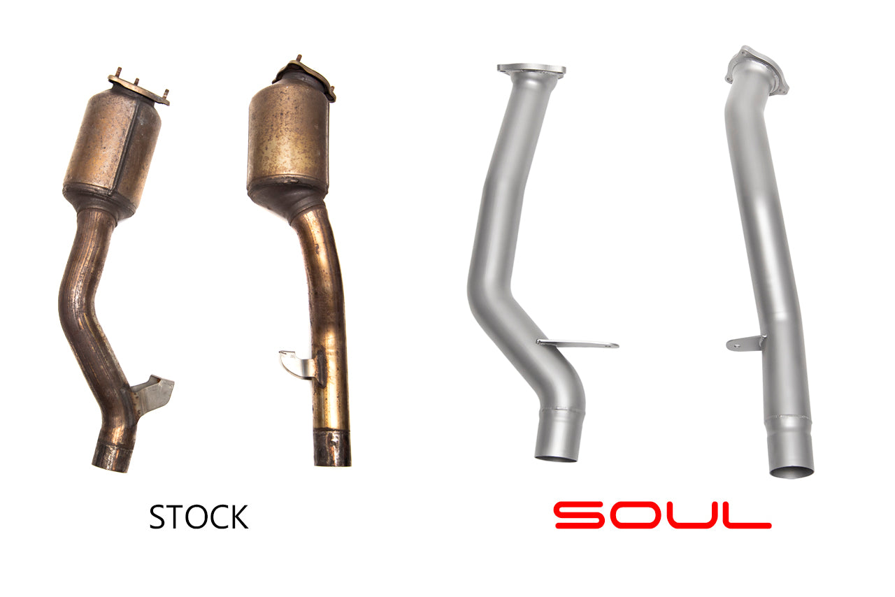 SOUL-Porsche-958-Cayenne-Secondary-Cat-Bypass-Pipes-Comparison