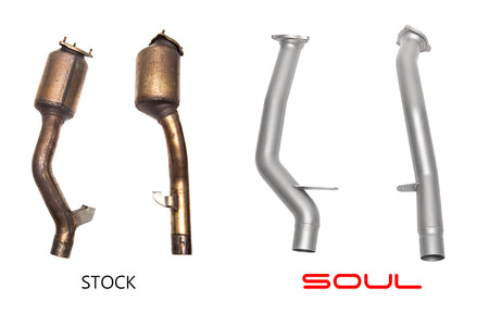 SOUL-Porsche-958-Cayenne-Secondary-Cat-Bypass-Pipes-Comparison