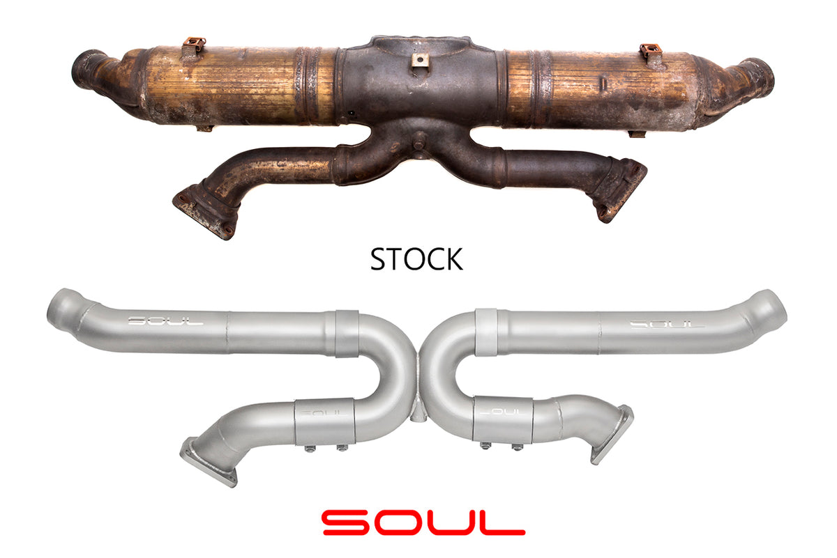 SOUL-Porsche-993-Carrera-Cat-Bypass-X-Pipe-Comparison