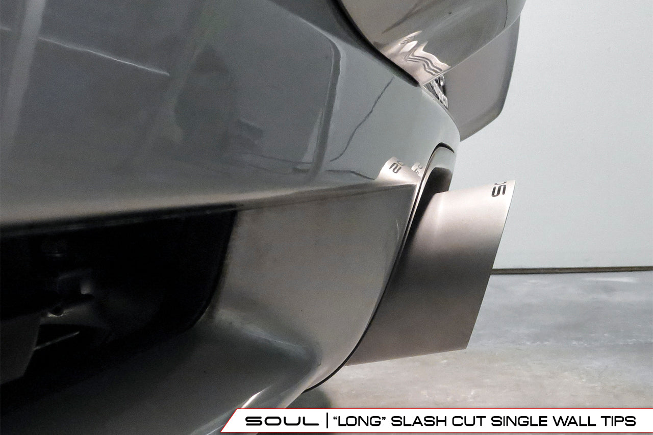 SOUL-Porsche-Boxster-Cayman-Bolt-On-X-Pipe-With-Tips-Product-987_1-Long-Slash-Cut-Single-Wall-Tips-Side