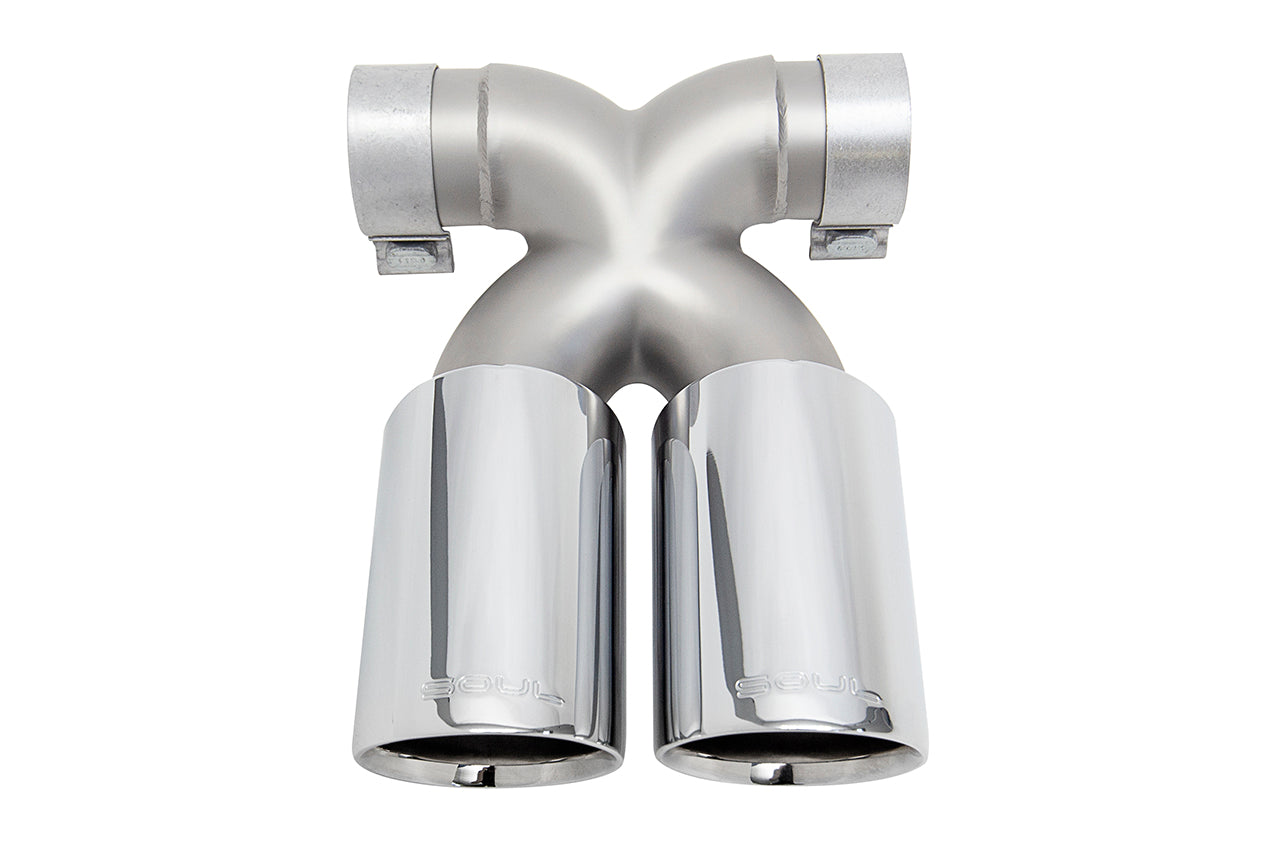 SOUL-Porsche-Boxster-Cayman-Bolt-On-X-Pipe-With-Tips-Product-Chrome-Tips