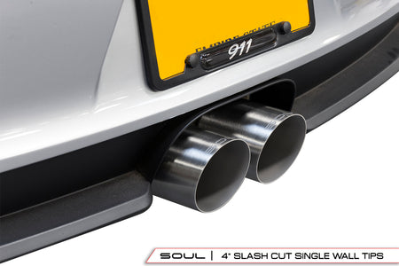 SOUL-Porsche-GT3-Bolt-On-Tips-Product-4-Inch-Slash-Cut-Single-Wall-Brushed-Installed-1.jpg