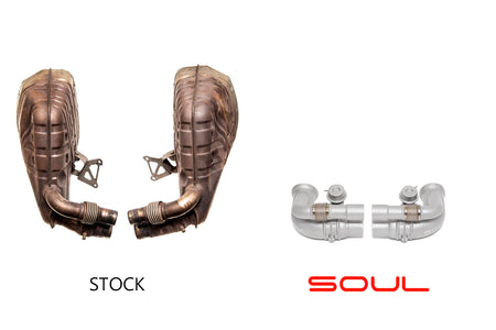 SOUL-Porsche-GT3-Valved-Side-Muffler-Bypass-Pipes-Comparison