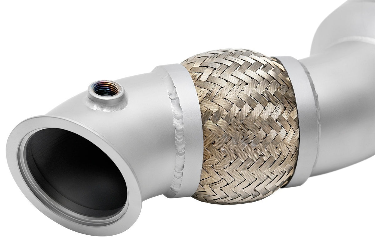 Soul-Performance-Products-Ferrari-Sport-Catalytic-Converter-Downpipes-Flex-Section-and-Flange-Detail