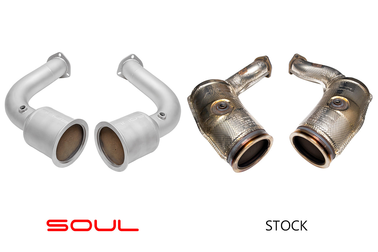 Soul-Performance-Products-Lamborghini-Urus-Sport-Catalytic-Converter-Downpipes-Comparison