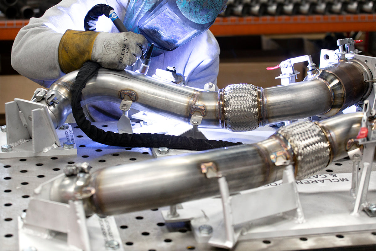 Soul-Performance-Products-McLaren-570S-Sport-Downpipes-Fabrication-3