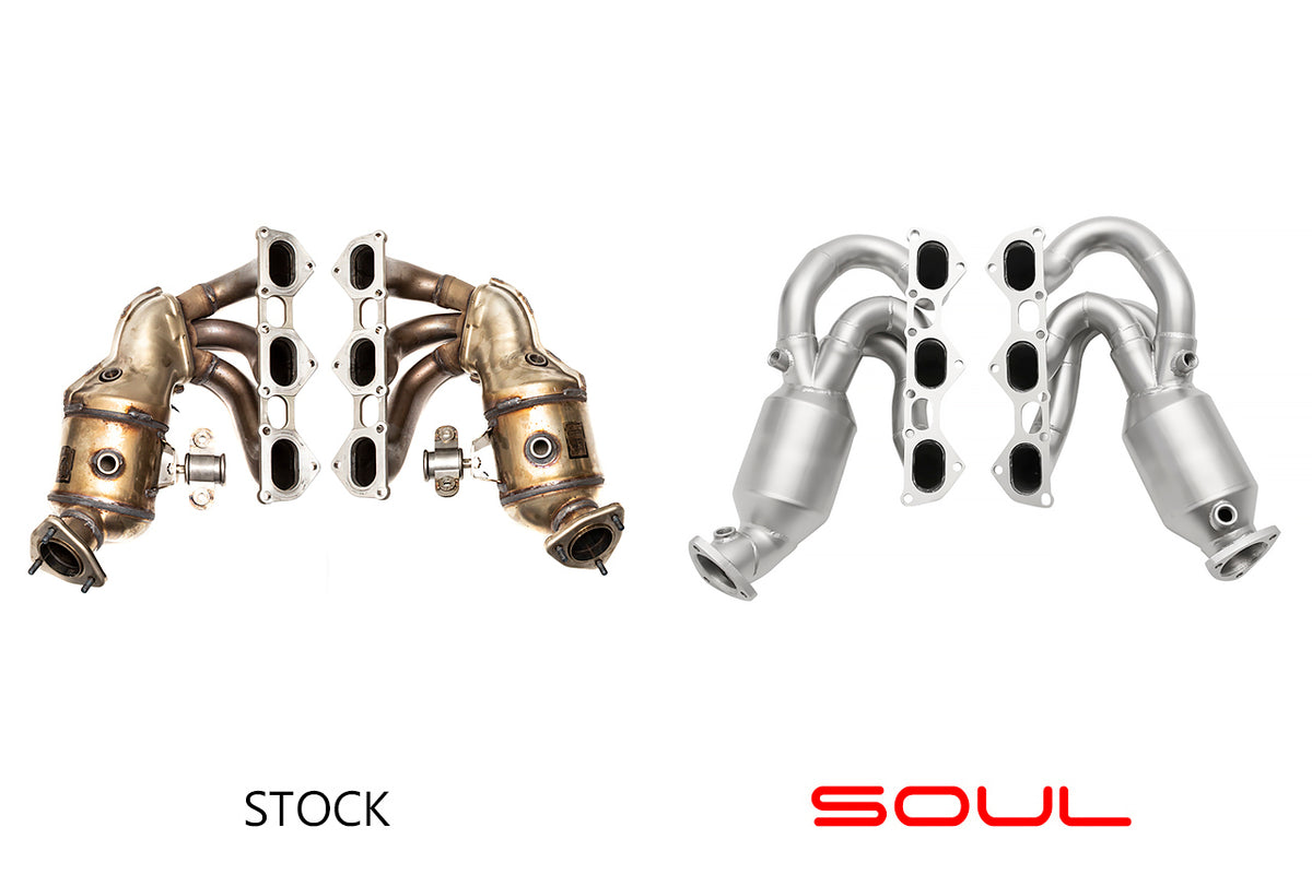 Soul-Performance-Products-Porsche-718-GT4-Street-Headers-Preproduction-Comparison