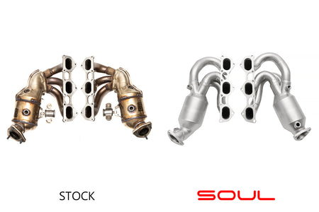 Soul-Performance-Products-Porsche-718-GT4-Street-Headers-Preproduction-Comparison
