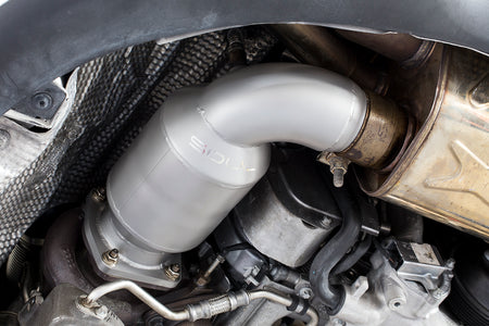 Soul-Performance-Products-Porsche-991-Turbo-Sport-Catalytic-Converters-Installed-Detail