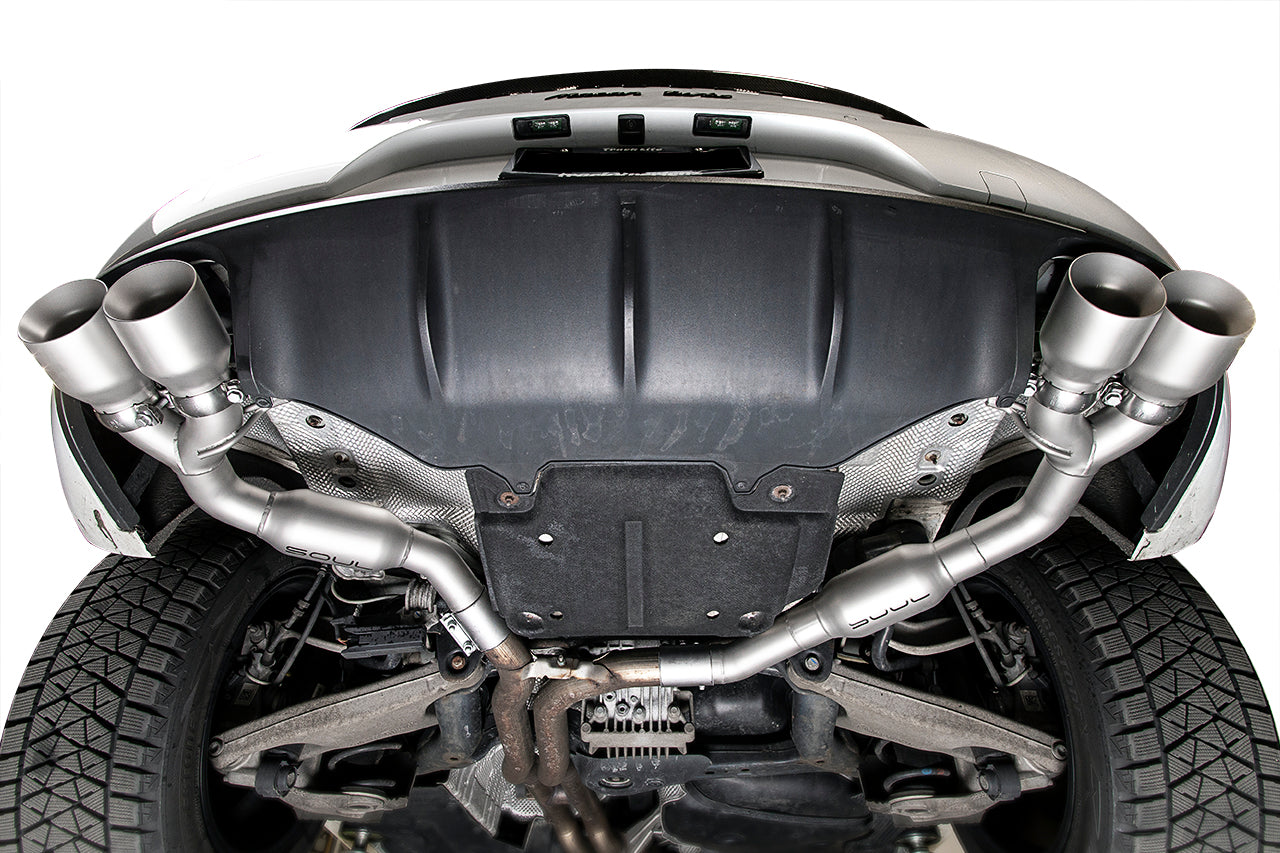 Soul-Performance-Products-Porsche-Macan-S-GTS-Turbo-Resonated-Muffler-Bypass-Exhaust-Installed
