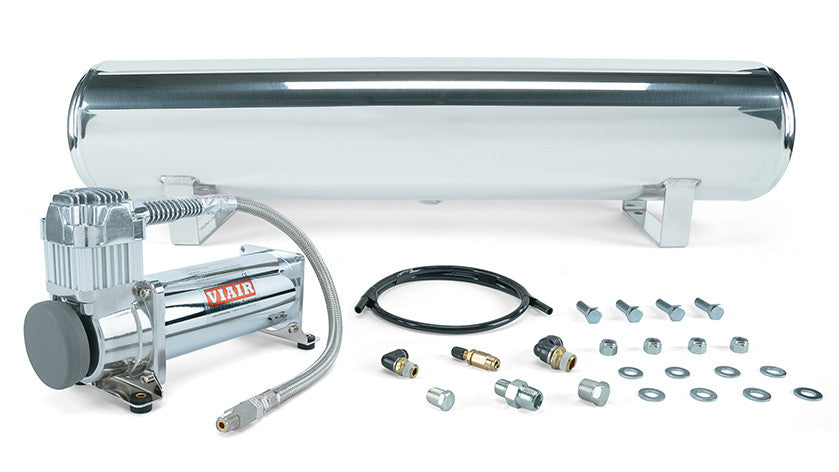 Air Lift Performance 4 gallon polished tank with VIAIR 444C chrome compressor, part 27802
