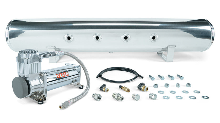 Air Lift Performance 5 gallon polished tank with VIAIR 444C chrome compressor, part 27804