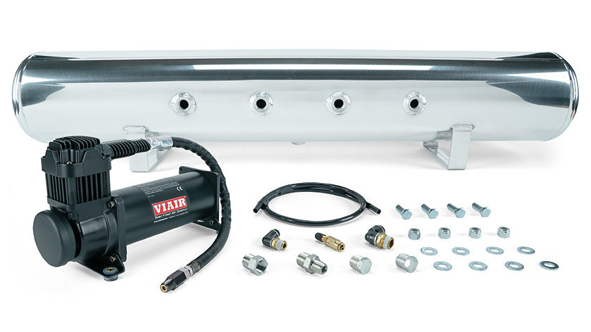 Air Lift Performance 5 gallon polished tank with VIAIR 444C black compressor, part 27808