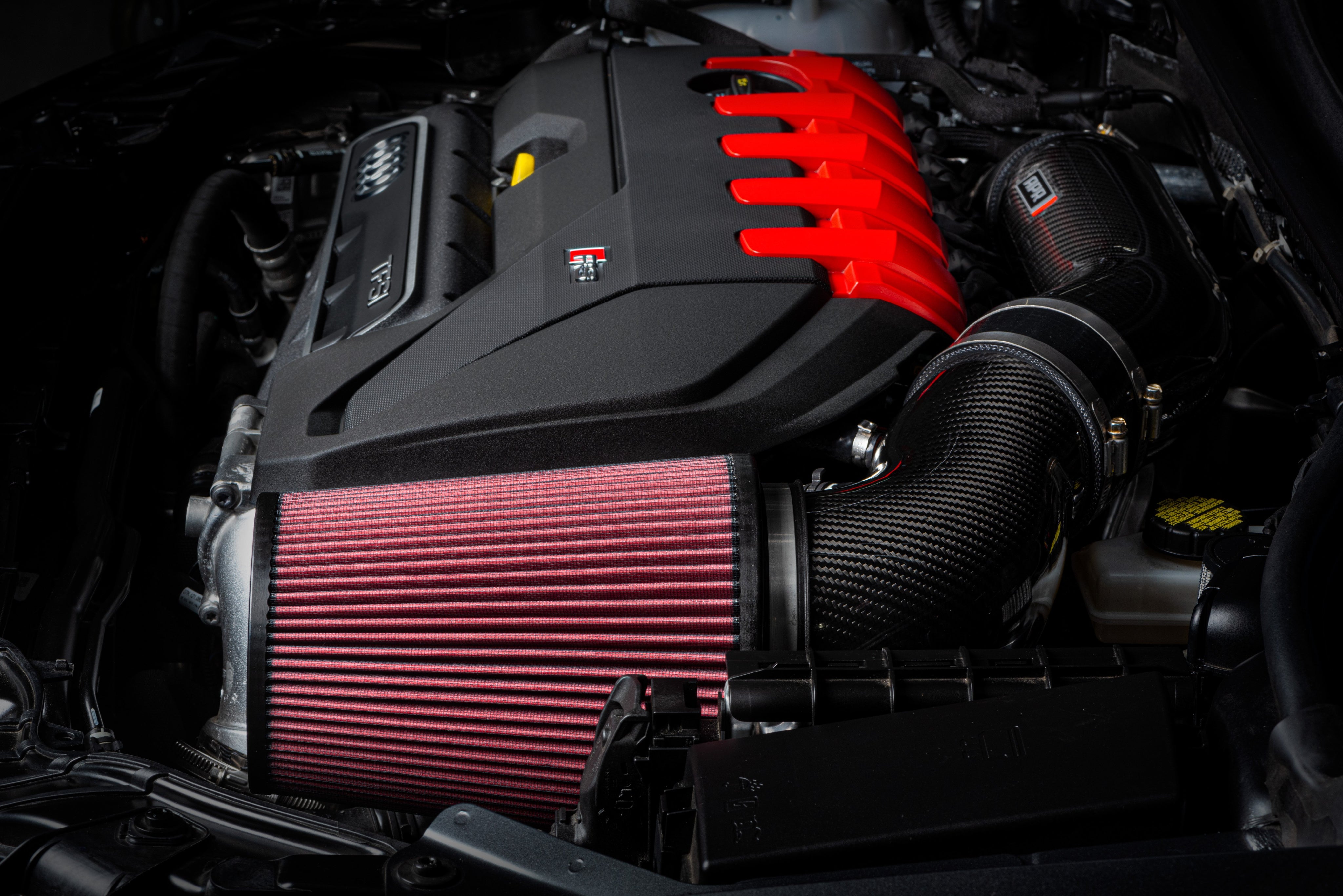 APR complete intake system installed on the Audi 2.5 TFSI engine