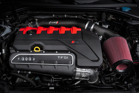 APR carbon fiber open intake installed on the Audi 2.5 TFSI engine