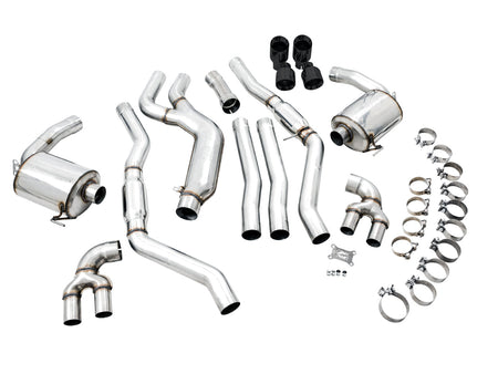 AWE BMW G2X resonated Touring exhaust detail