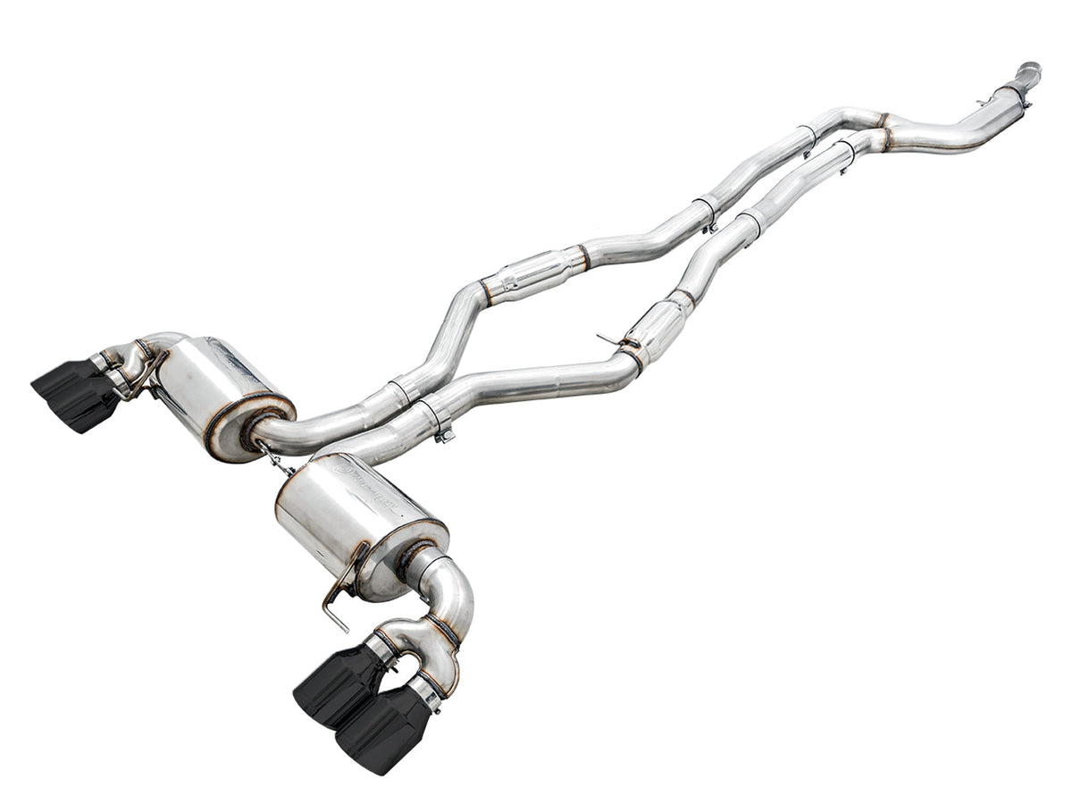 AWE resonated Touring Edition exhaust components