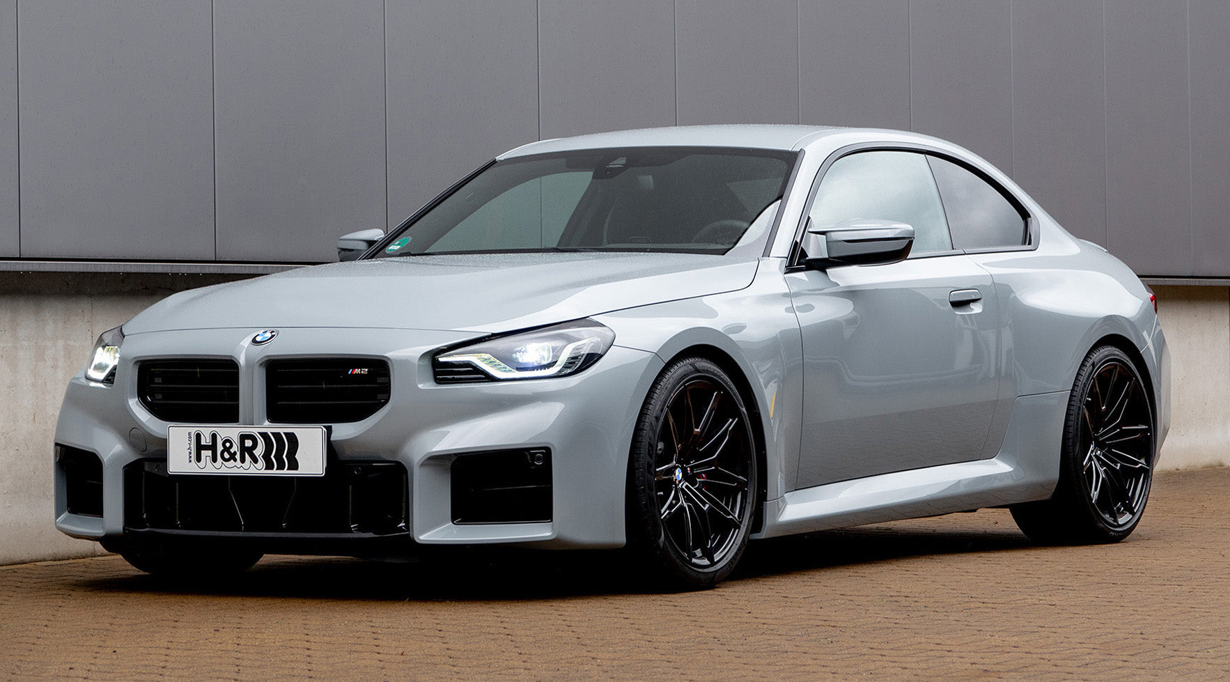 BMW G87 M2 with H&R 28616-7 lowering springs front view