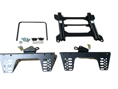 CMS Performance Porsche race seat mounting kit and RECARO slider components