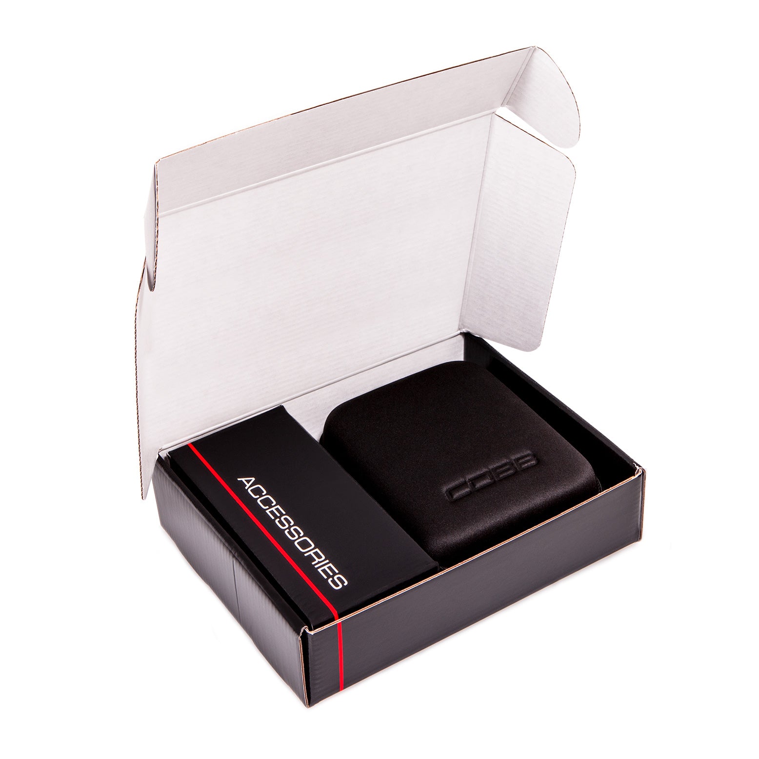 COBB Accessport V3 opened retail box with protective case and accessories box