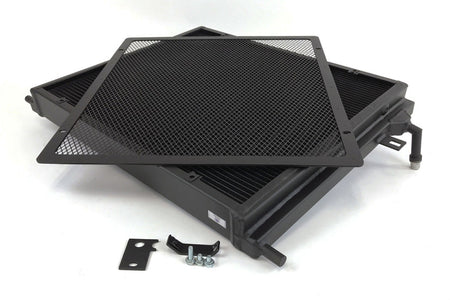 CSF 8075V heat exchanger with removable aluminum rock guard and mounting components